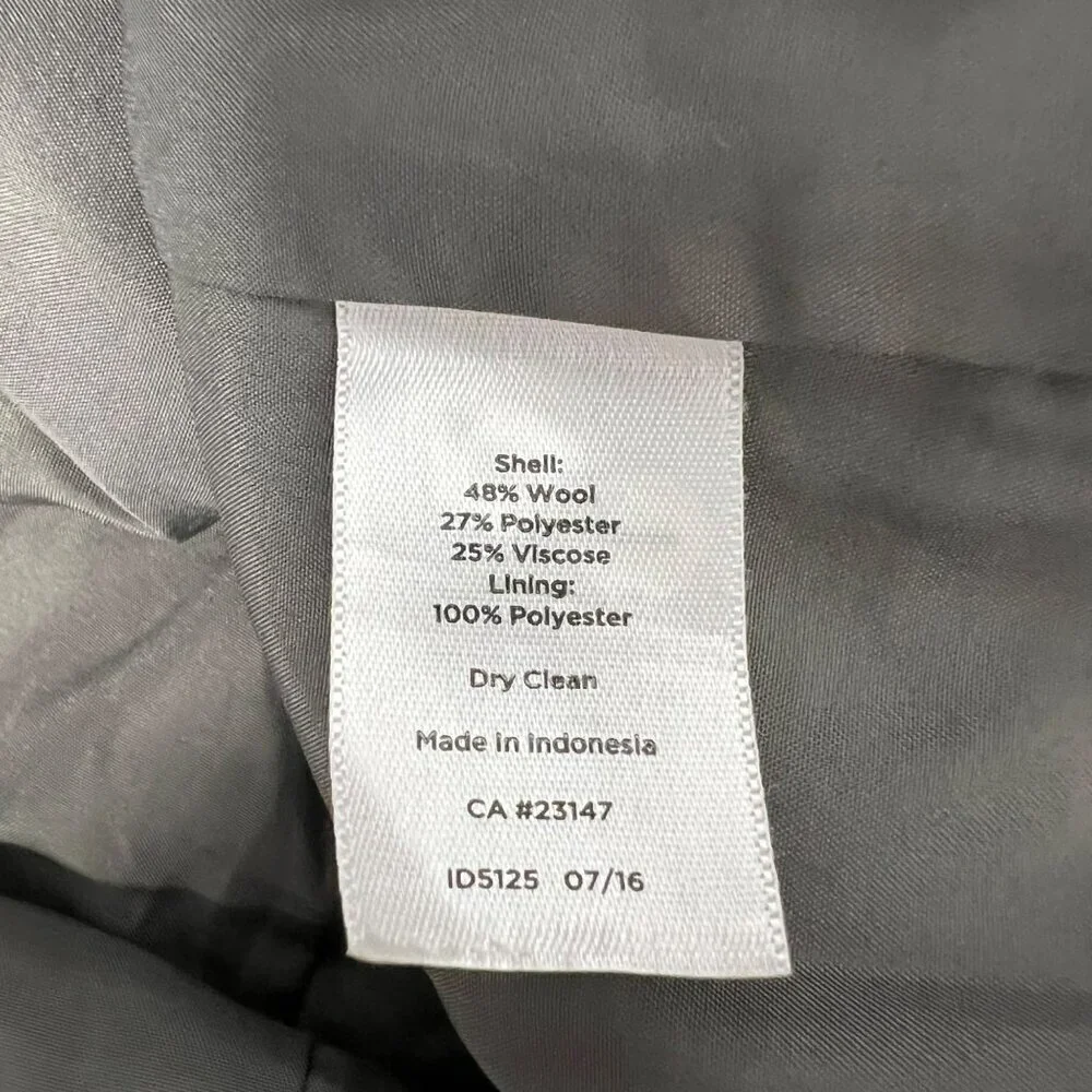Talbots Womens Wool Blend A-Line Skirt Above Knee Gray Size 16P Zip